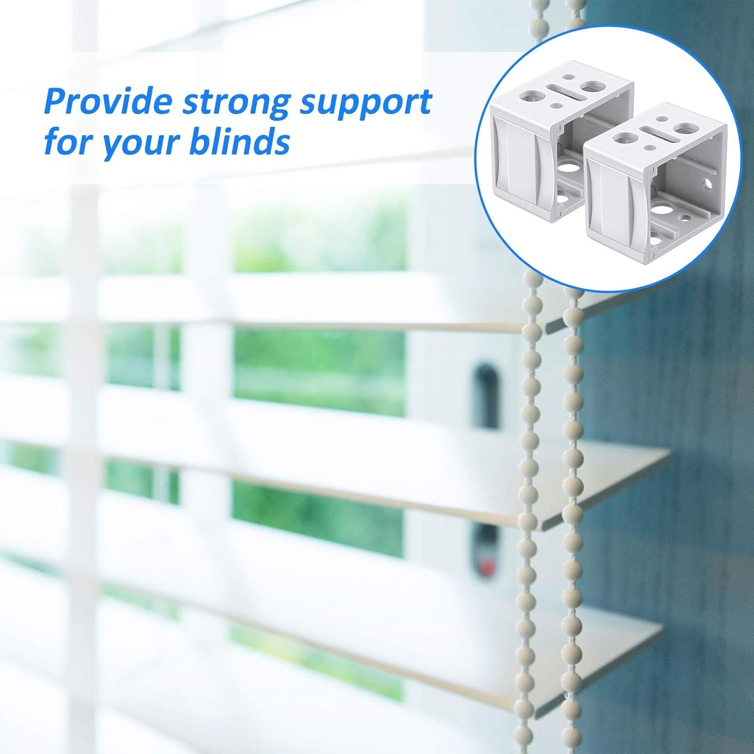 Lightweight 1-Inch Blind Brackets in White – Perfect for Indoor Installations