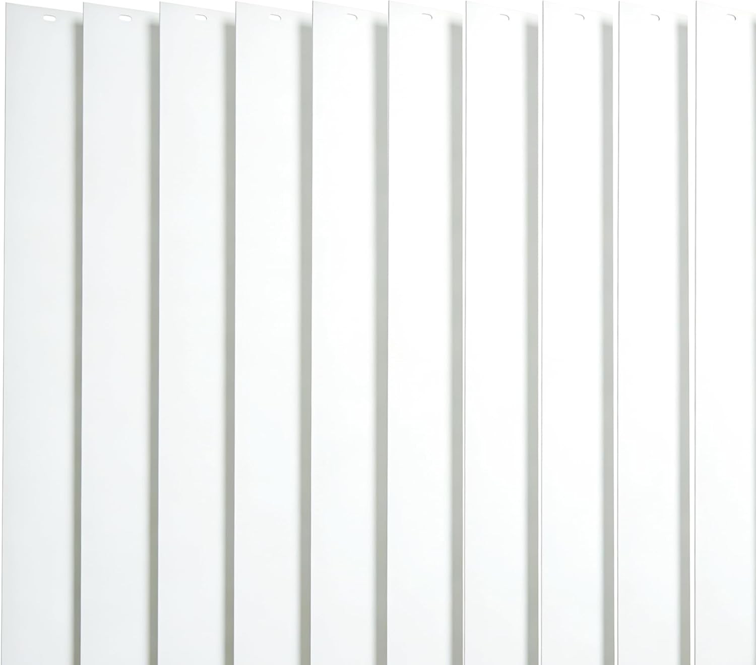 82.5″ x 3.5″ White PVC Vertical Blind Replacement Slats Curved Smooth 5 Pack)