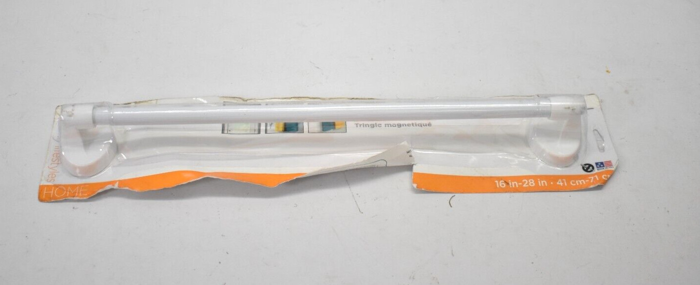 Kenney Magnetic Rod 16″ To 28″ White Multi Use Adjustable Appliance 5/8″CN65B-94