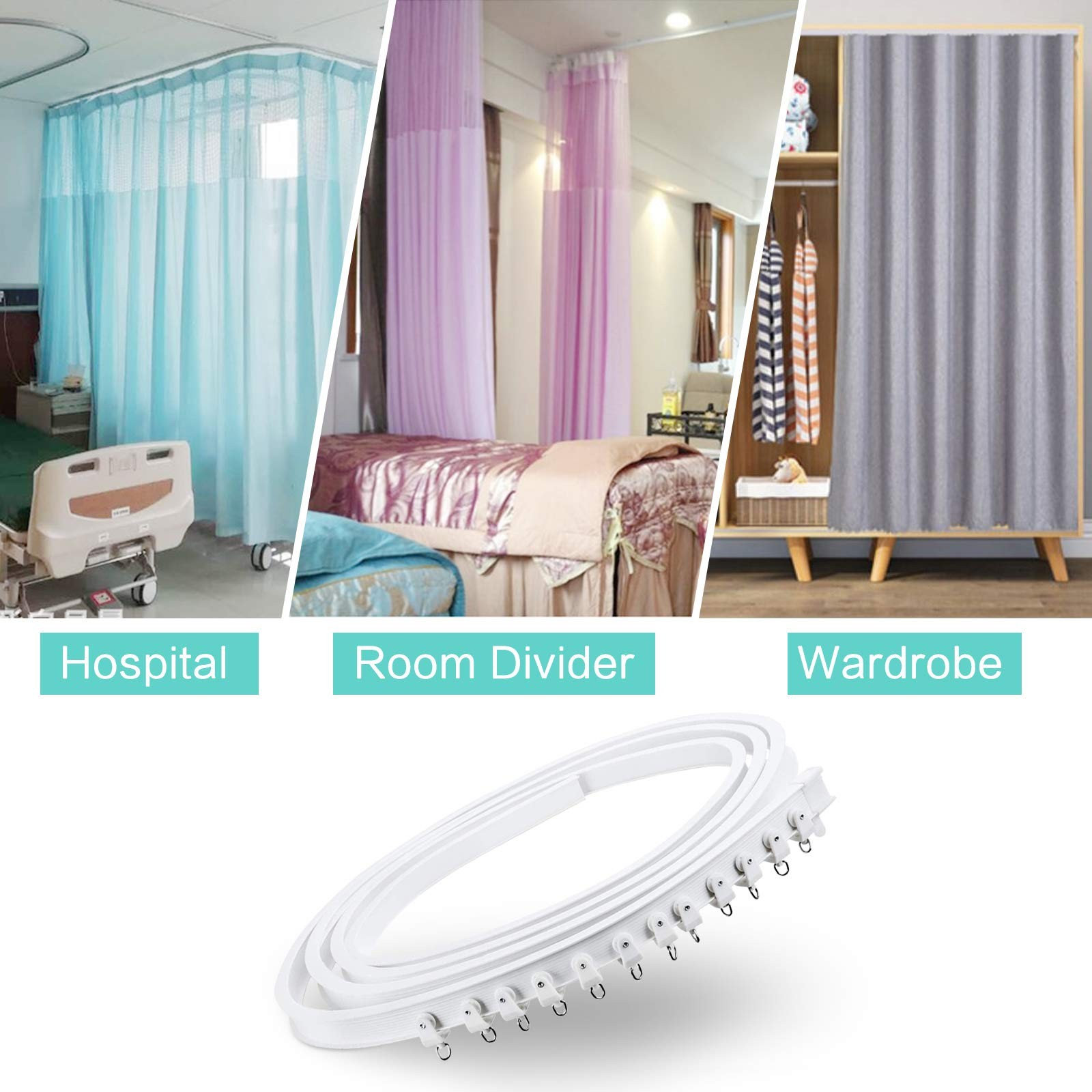Ceiling Curtain Track Room Divider Curtain Track Ceiling Wall Mount Flexible …