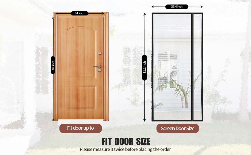 Transparent Reversible Left or Right Side Opening Insulated Door Curtain, Fits