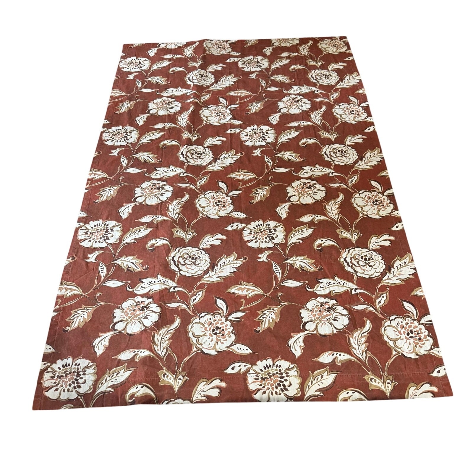 Pier One Imports Magdalene Clay Two Curtain Panels One Valance 100% Cotton