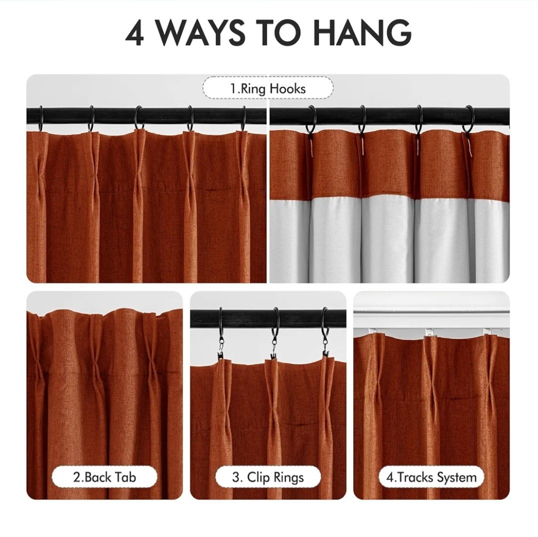 Curtain Hanging Hooks and Clips. 2-20 Packs Hardware for Drapes
