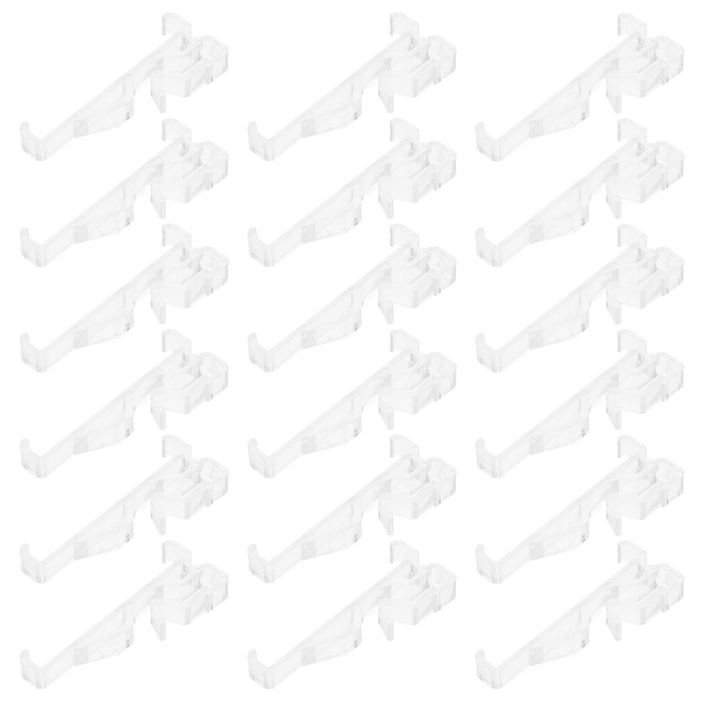 36Pcs Transparent Plastic Valance Clips for Blinds Seamless Hidden Support