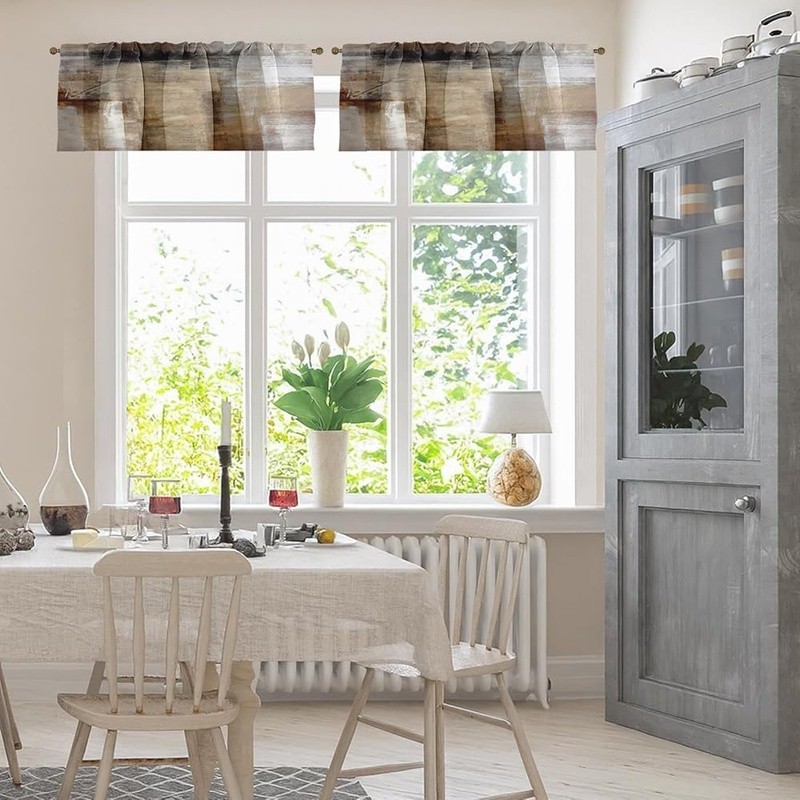 High-Quality Polyester Window Curtain Valances Living Room Bedroom Kitchen New