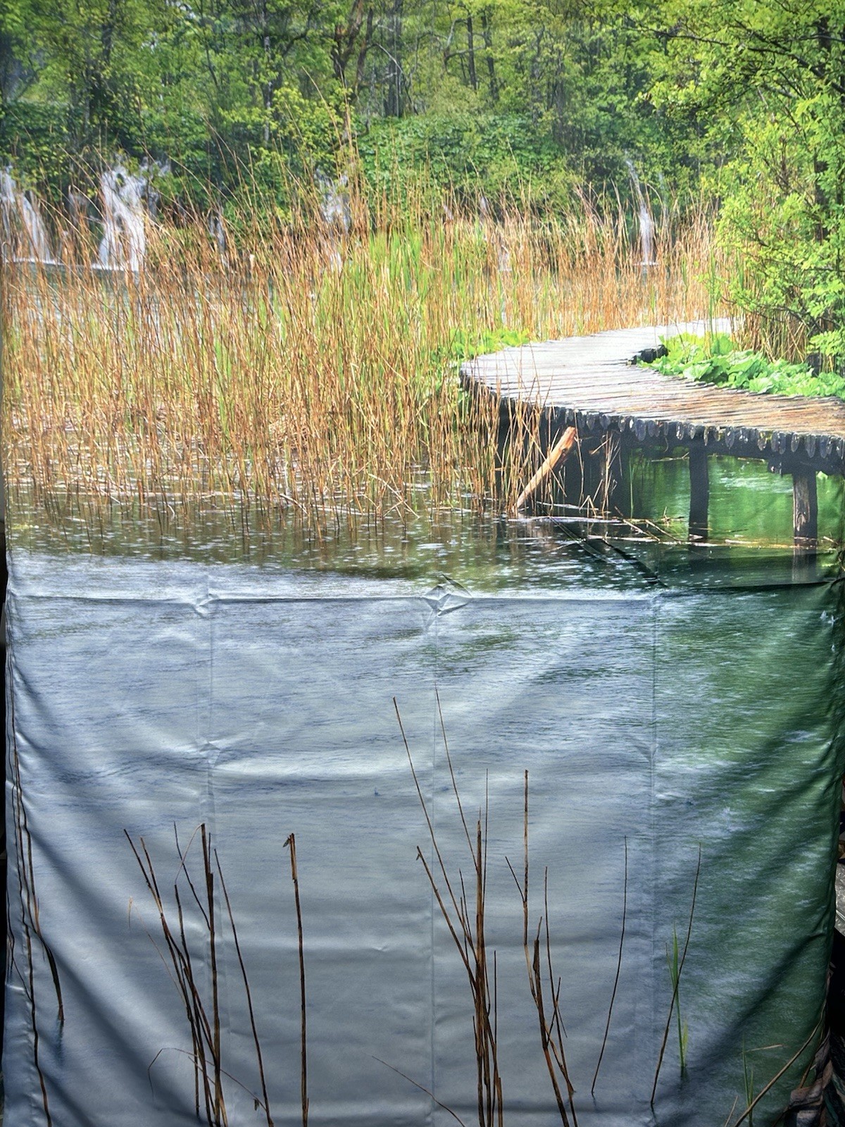 AMBESONNE Curtains Lake Boardwalk Scene Landscape View, 2 Panel Set 108″ x 84″