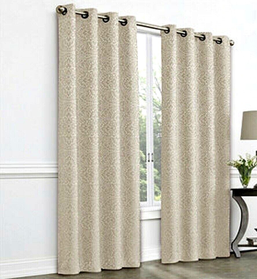 JCP HOME 50″ X 120″ PLAZA TAPESTRY BLACKOUT GROMMET PANEL PEBBLE BEACH NEW