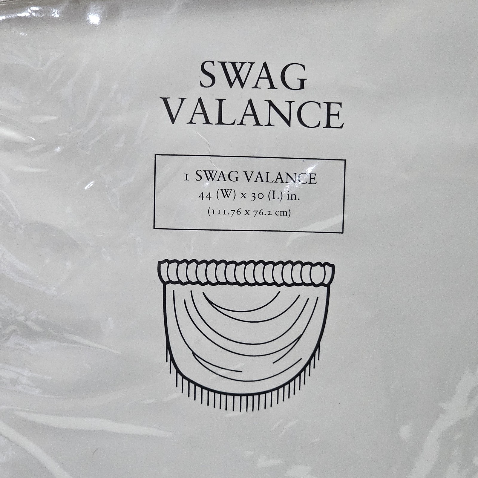 Croscill Swag Valance Napoleon Blue Gold 44″ x 30″ New