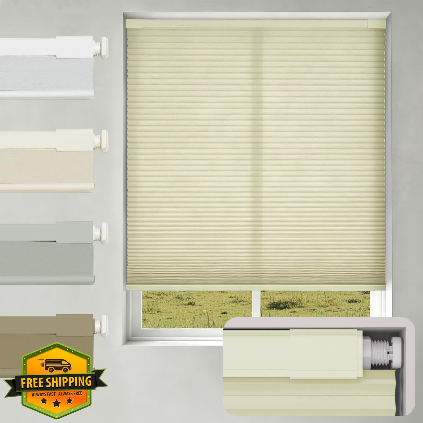Changshade Cellular Shade Beige 45″x64″