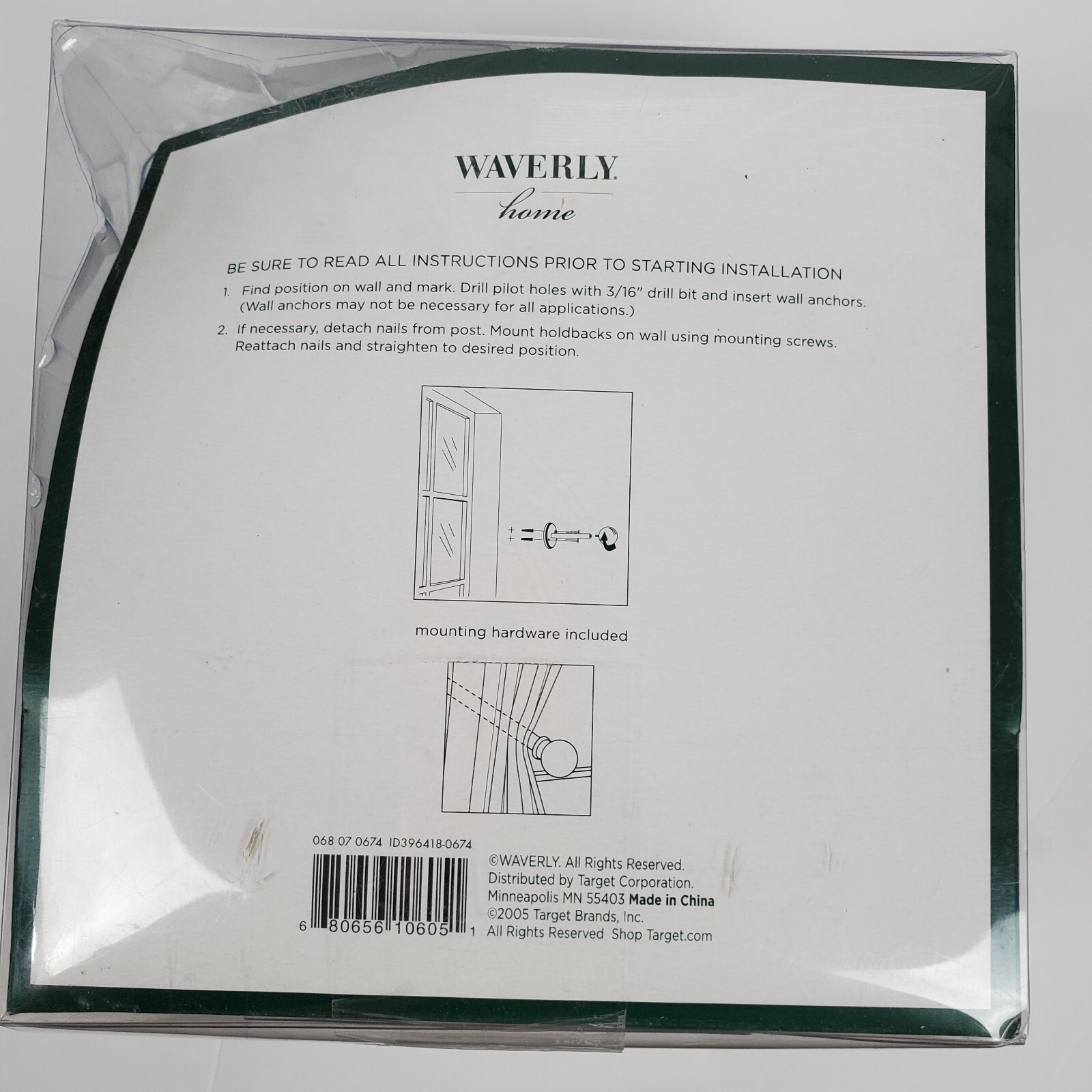 Waverly Black Decorative Home Drapery Holdbacks Set of Two 068 07 0674