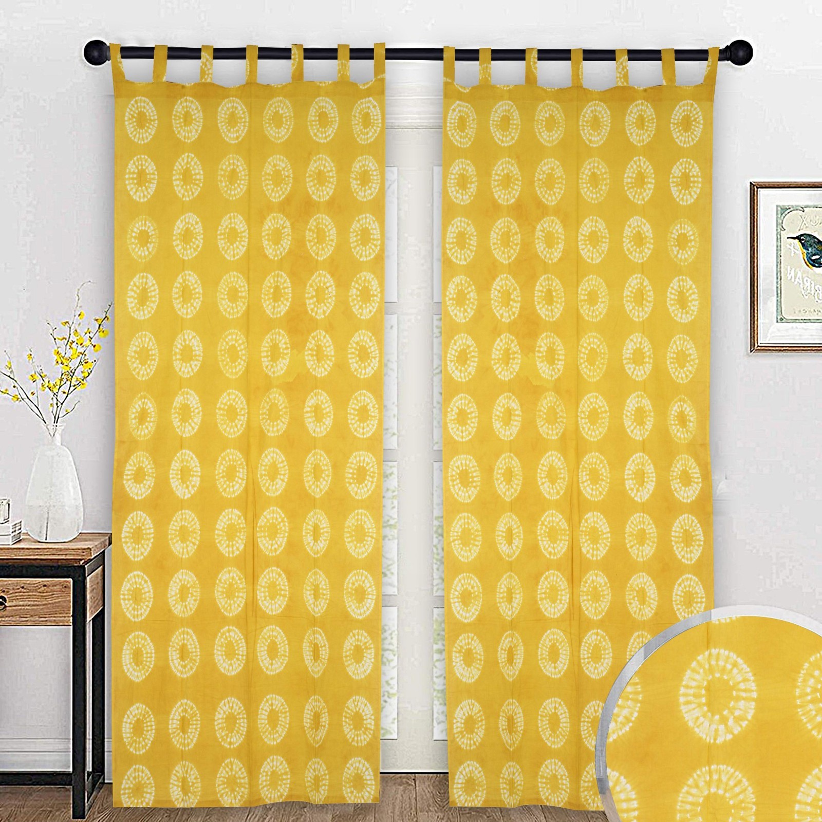 Handmade Indian Door Curtains Boho Decor Valances Panels 100%Cotton