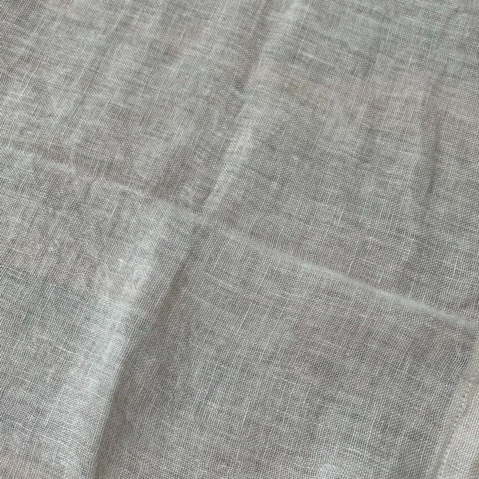 Sheer Rectangle Linen Curtain Panel 57″ x 46″ Cream