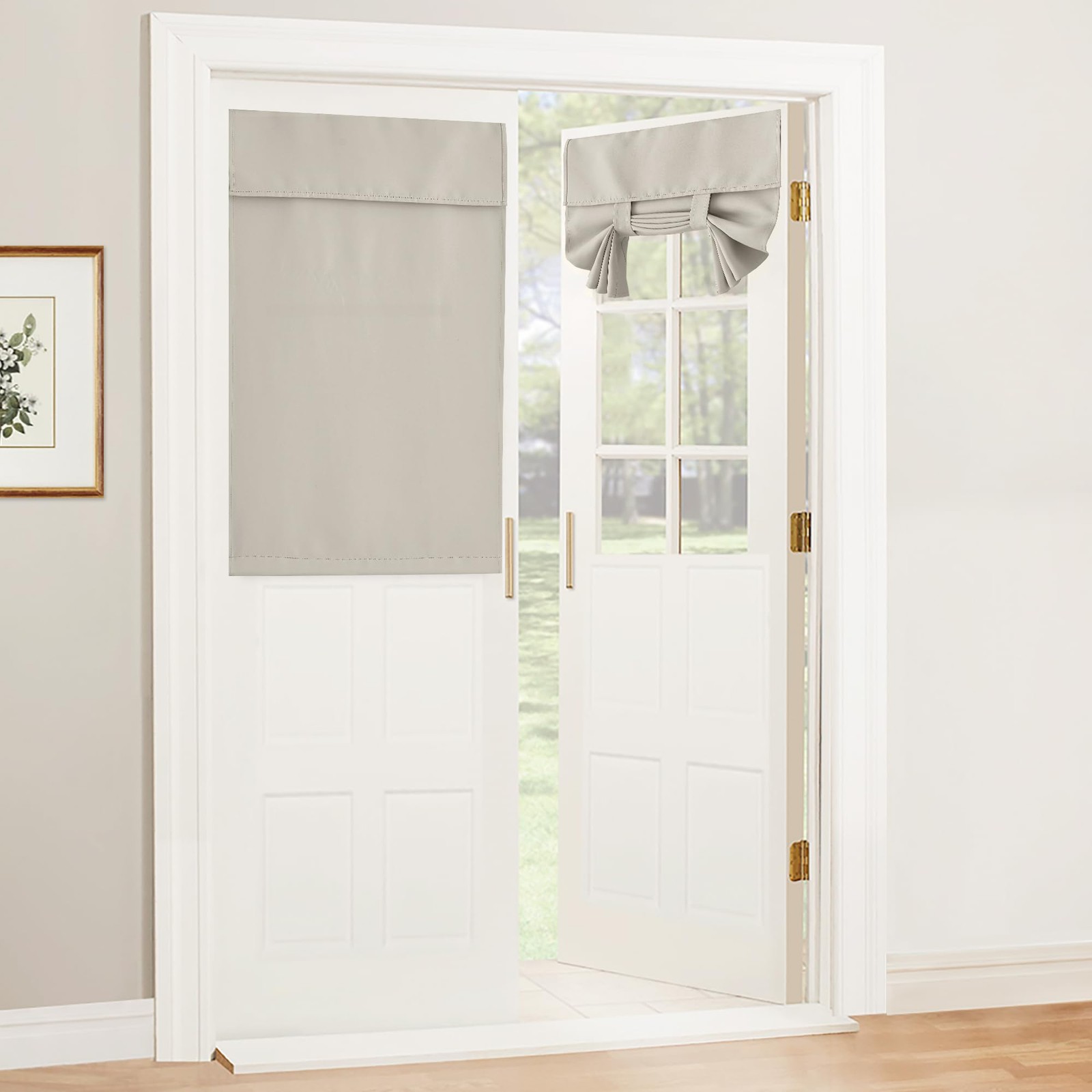 RYB HOME French Door Curtain Privacy Blackout Window Tie up Shades for Kitch…