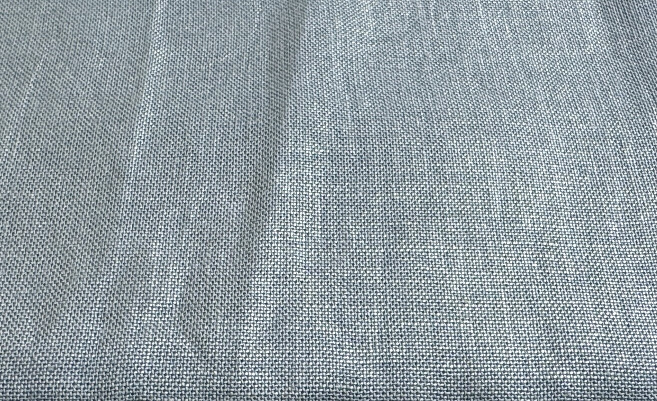 Restoration Hardware Metallic Opaque Linen Drapery Panel RP Ocean/Silver $159
