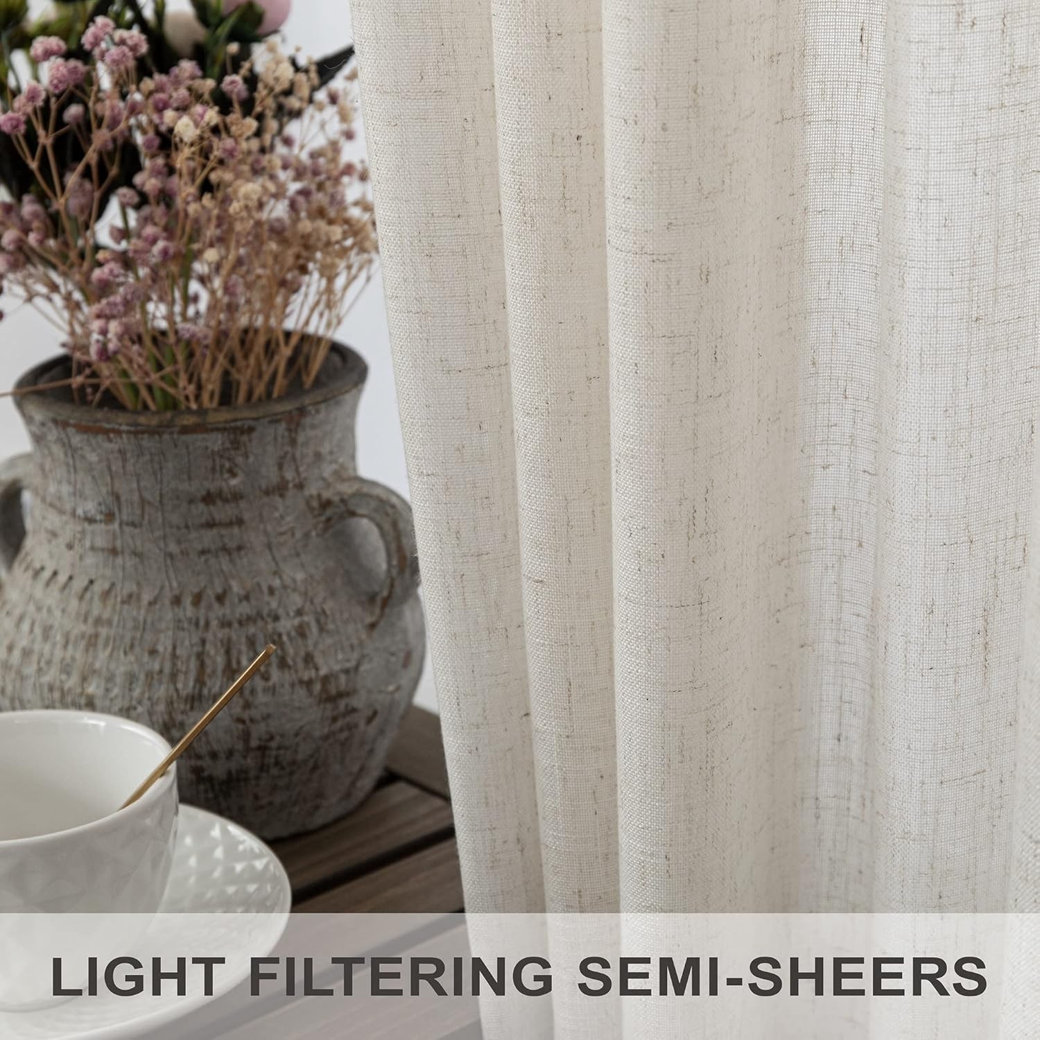 Light Filtering Bedroom Drapes – 36×96 Inches