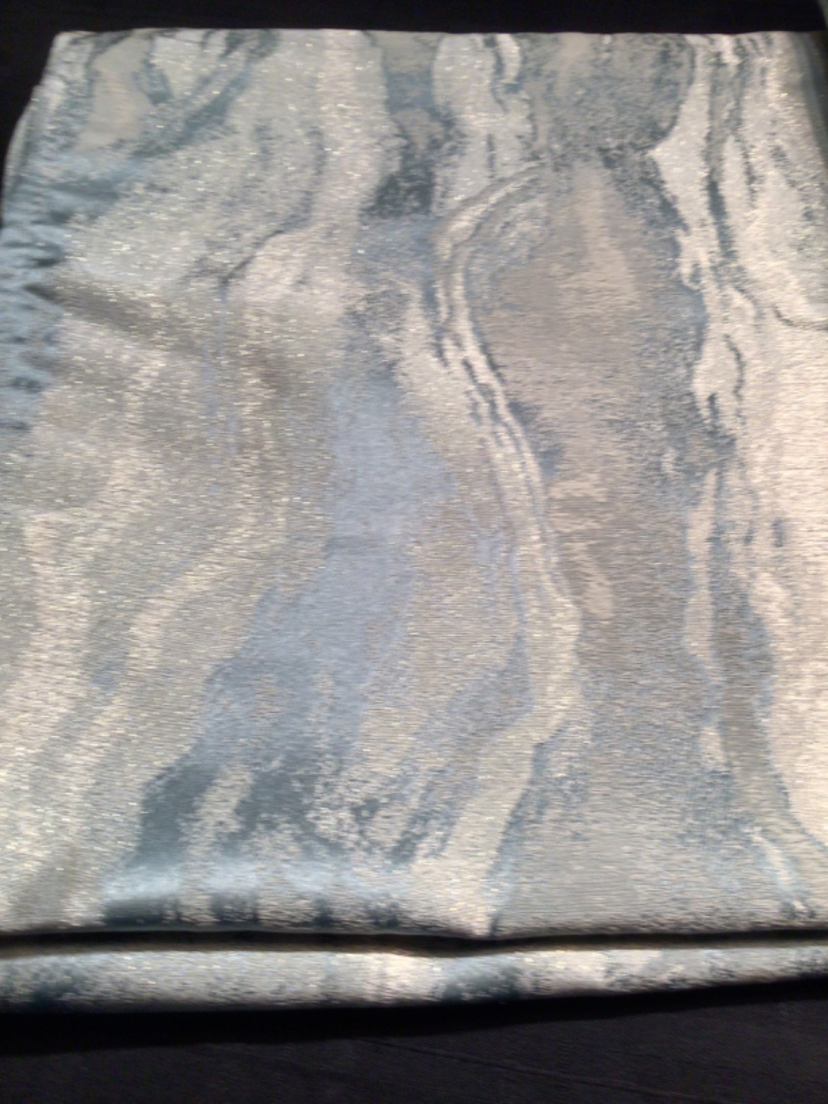 CALLISTO HOME Curtain panels 36 x 84 MARBLE Seafoam green shimmer Lined 2 pc set