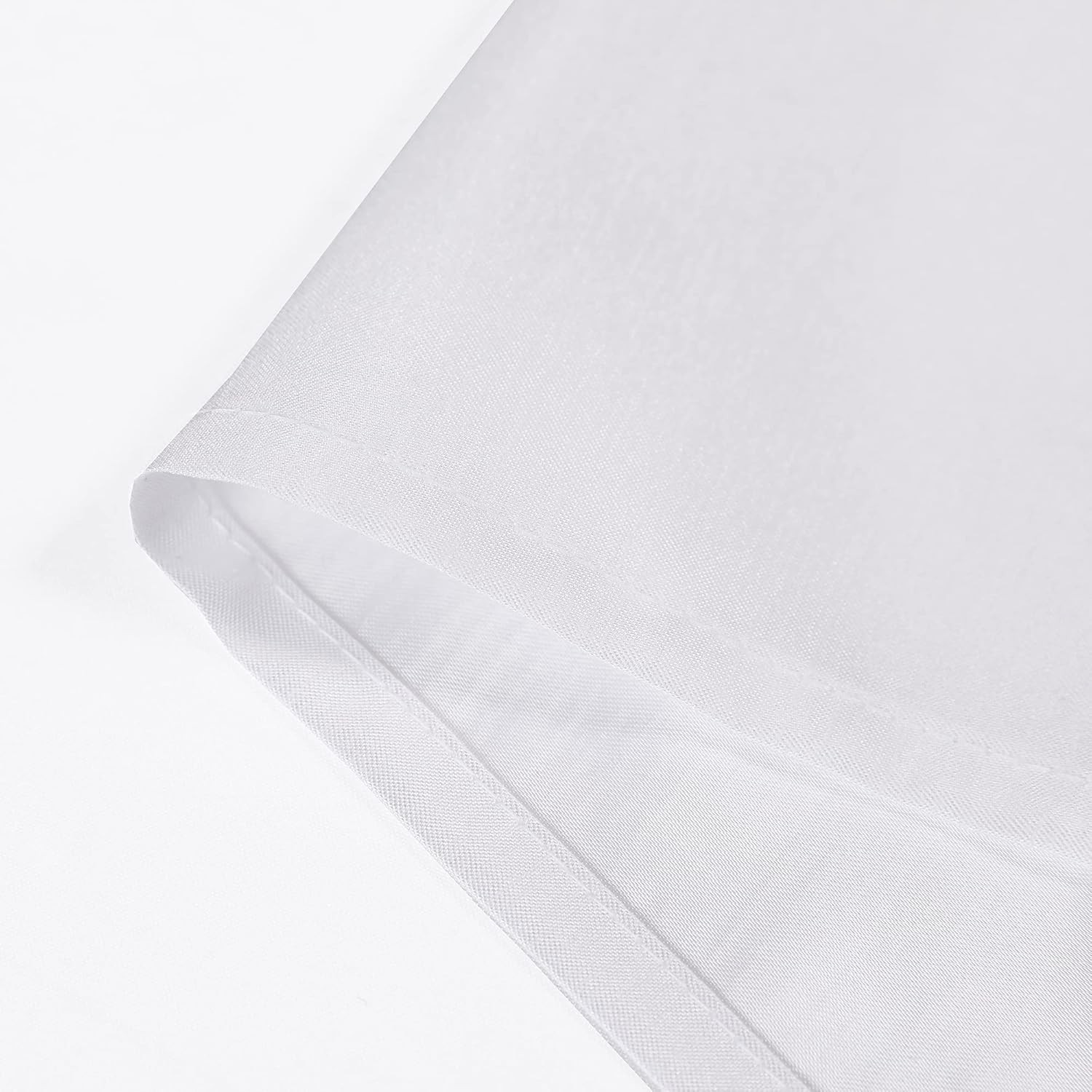 Chyhomenyc Uptown White Kitchen Curtains 45 Inch Length 2 Panels, Light
