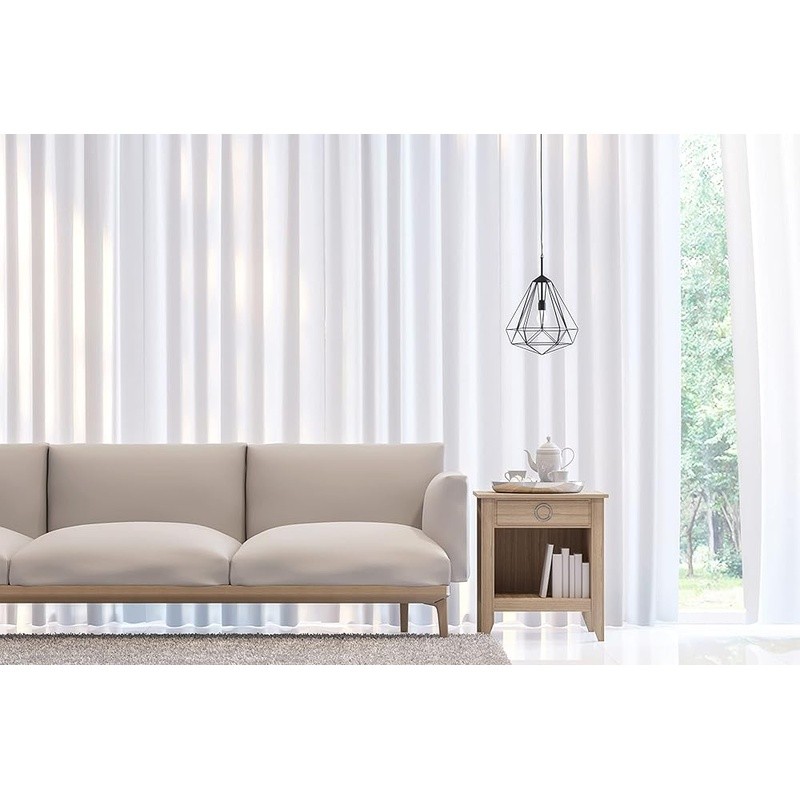 Elegant White Cotton Curtains Light Filtering Privacy 2 Panels Home Decor New