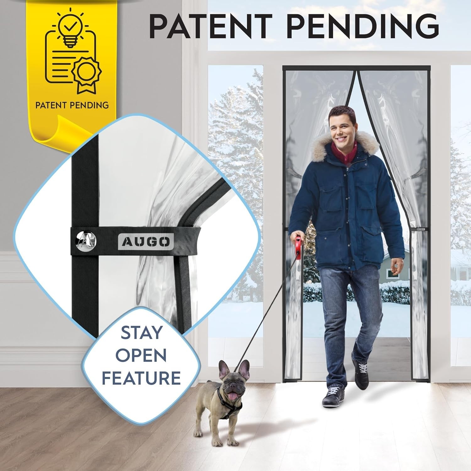 Magnetic Thermal Insulated Door Curtain – Transparent EVA Door Cover for Wint…