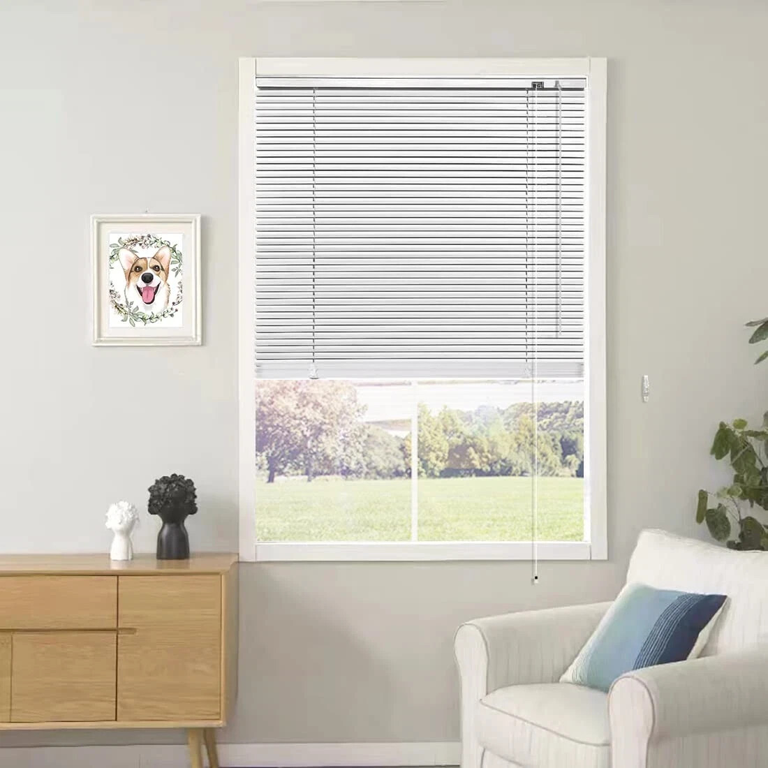 YIIBAII Mini Blinds for 27 W x 64 H Windows 1 Aluminum Horizontal Venetian