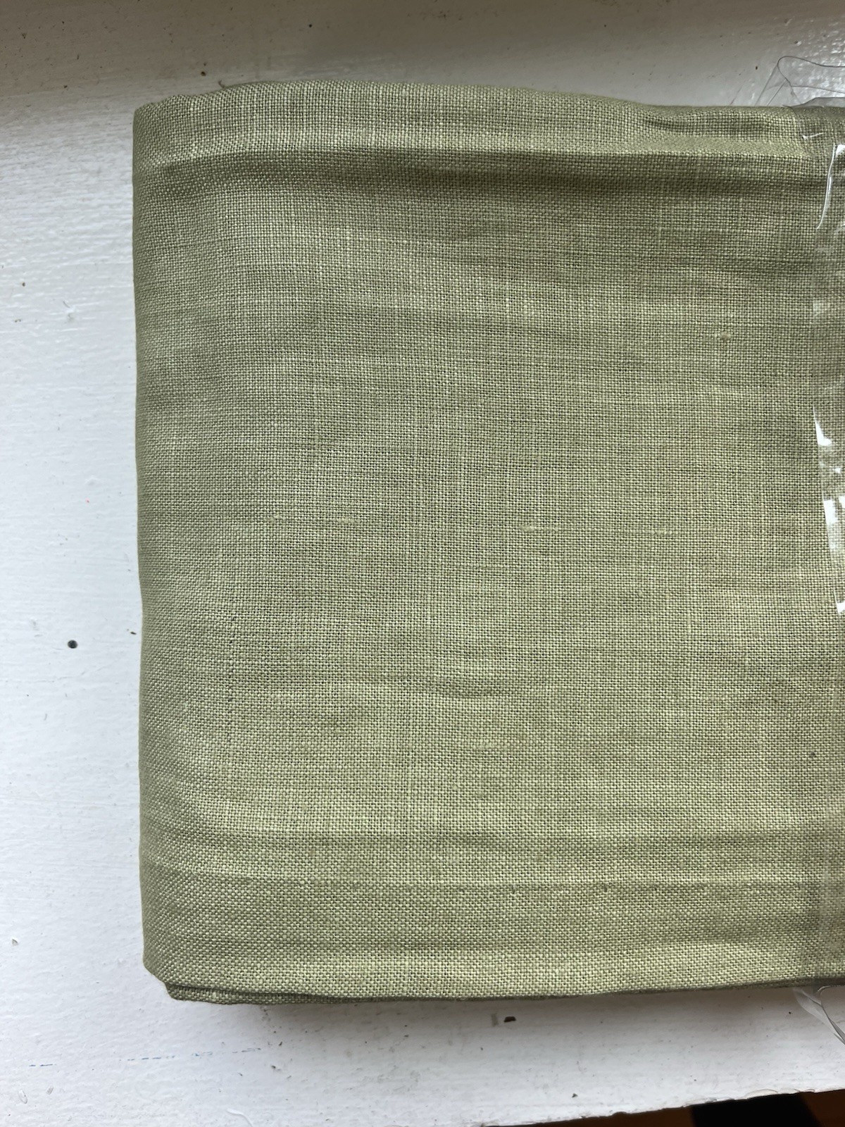 Restoration Hardware Belgian Linen Drapery Opaque 50”x84” Rod Pocket Thyme NWT
