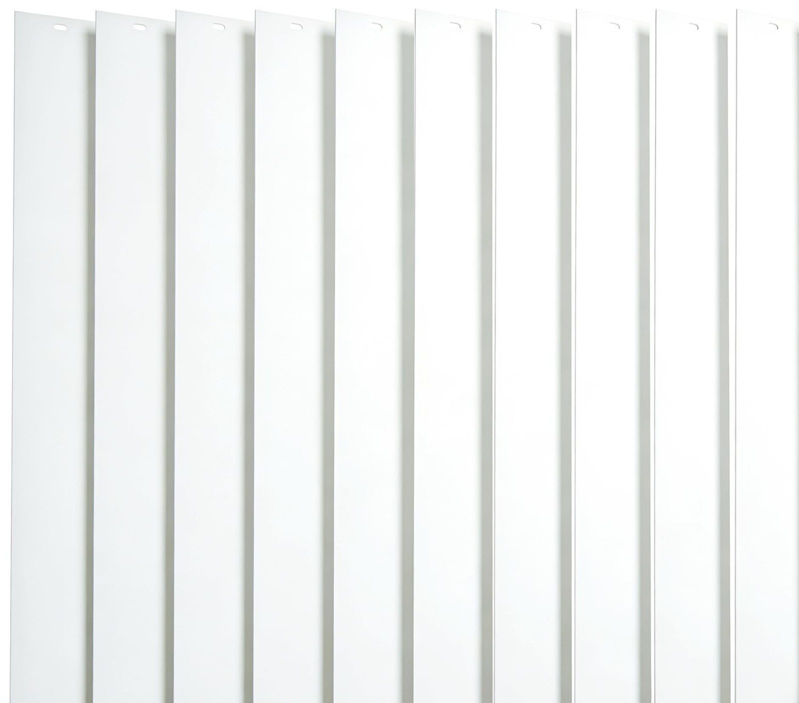 82.5″x3.5″ White PVC Vertical Blind Replacement Slats Curved Smooth 10 Pack