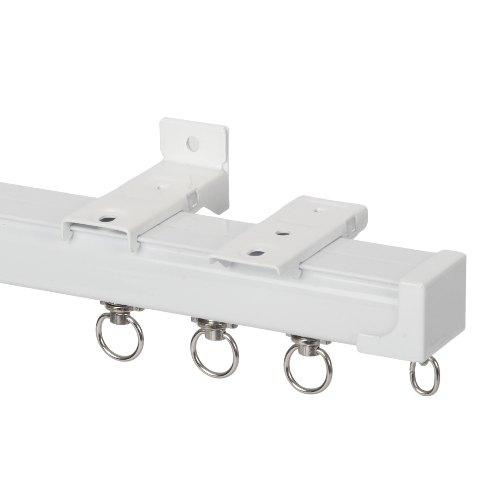 Aluminium Heavy Duty Curtain Track Kit with Hooks 3M Ceiling Mount for Space