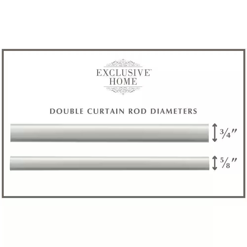 Napoleon Double 66 In. – 120 In. Adjustable 3/4 In. Double Curtain Rod Kit in Ma