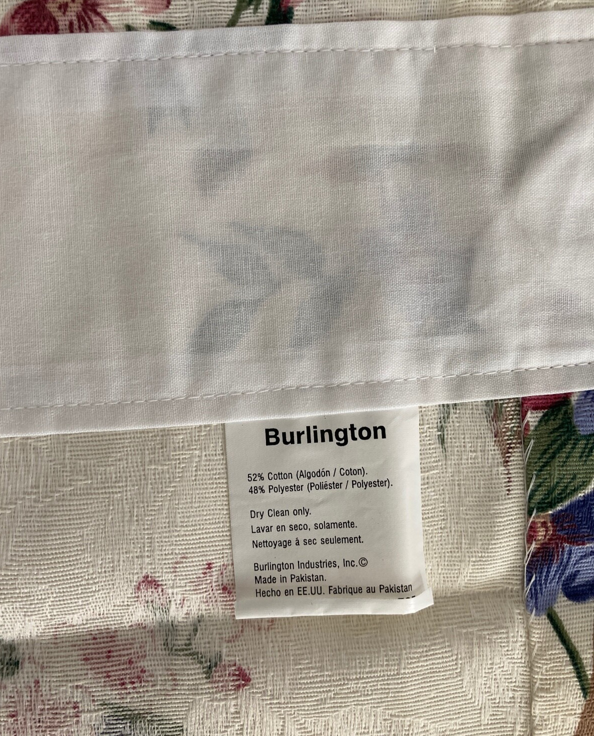 VALANCE FLORAL Burlington Country Classic Cottage 42 X 15 / 3.5 IN POCKET NEW
