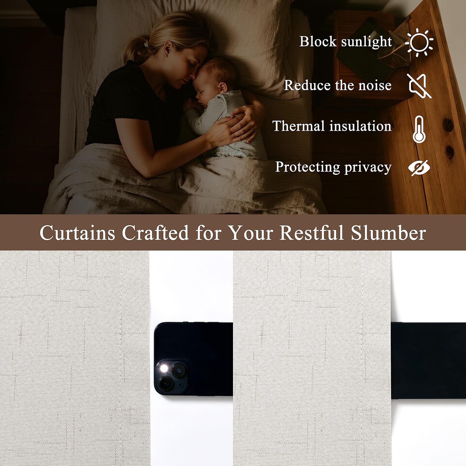 100% Blackout Curtains 72 Inches Long 2 Panels for Bedroom, Back Tab Pleated …