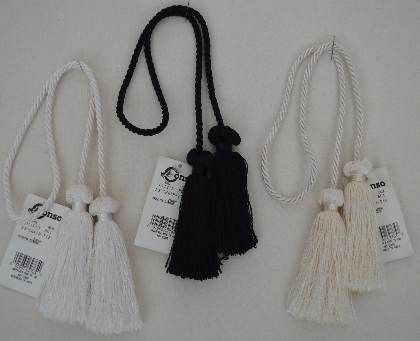 Curtain& Chair Tie-Back- 23″spread with 4″tassel – 5 colors to choose from!