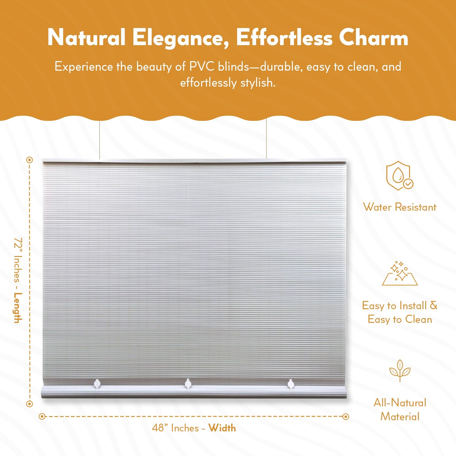 Radiance Cordless Outdoor Shades for Porch, Patio & Windows – Waterproof PVC …