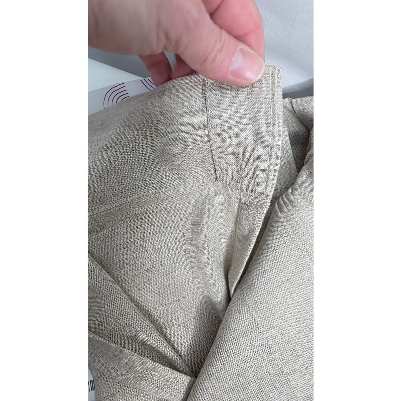 Taupe Linen Blend Curtains 90″ x 50″ 2 Panels Farmhouse Rod Pocket & Back Tab