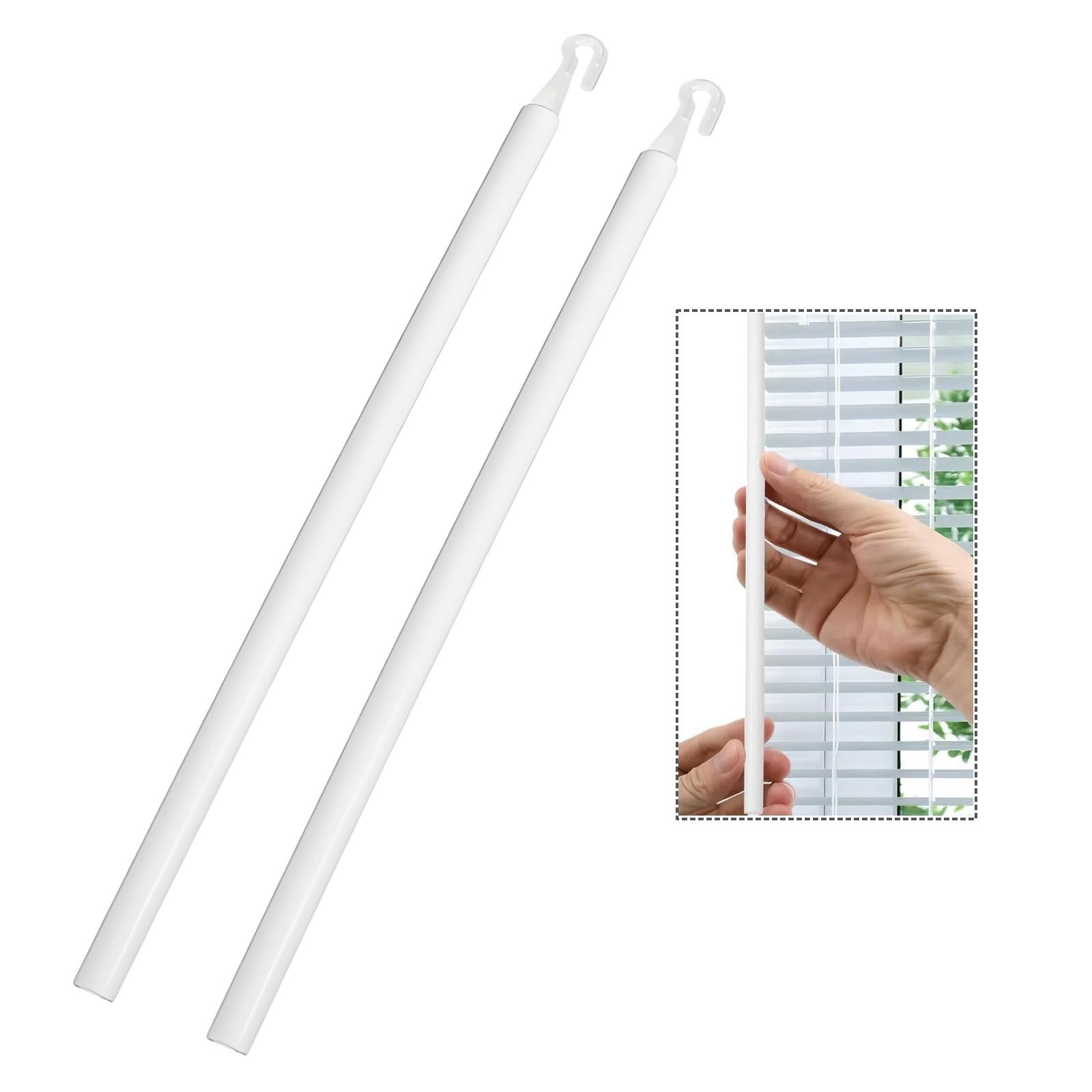 24 inch 2 Pair Blind Wands,Blind Rod with Hook and Grip,Vertical Blinds Parts…