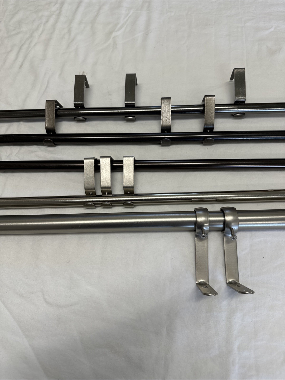 BUNDL 5 Assorted Window Curtain Rods With Hangers