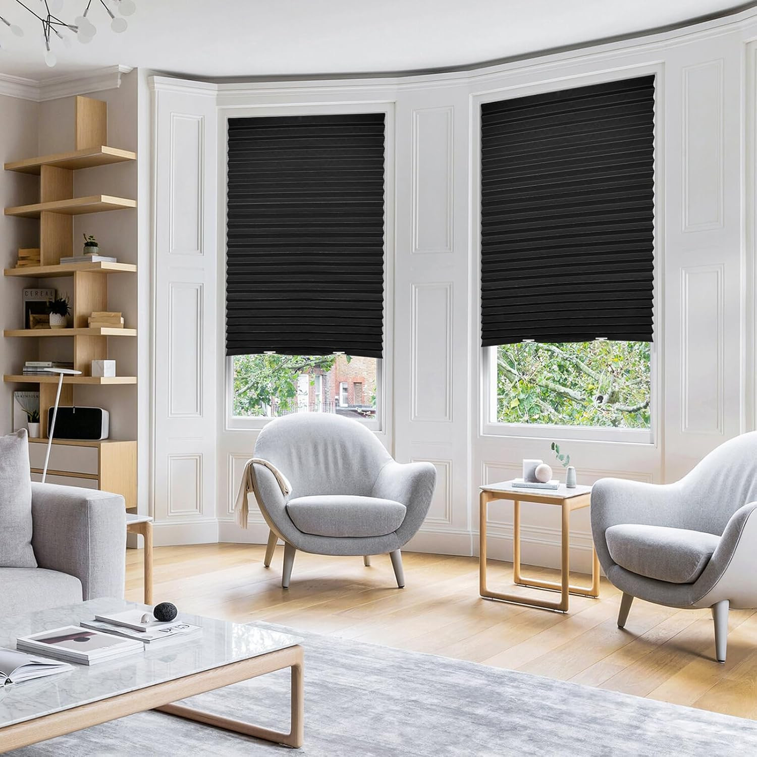 6 Cortinas Temporales Papel Ventanas 36×72 Pulg Facil Cortar Instalar 12 Clips