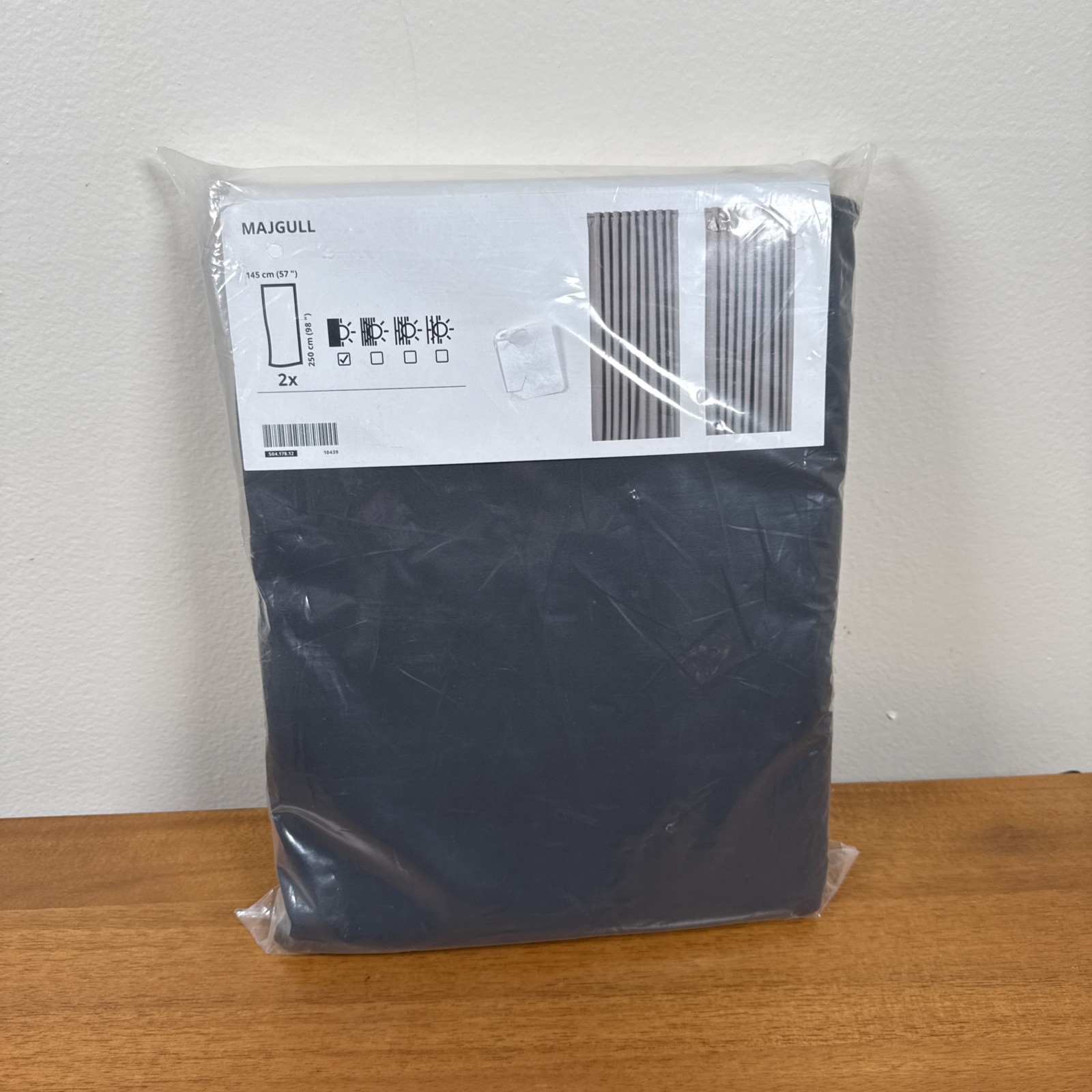 IKEA MAJGULL Curtains Room Darkening pair Gray 57”x 98″