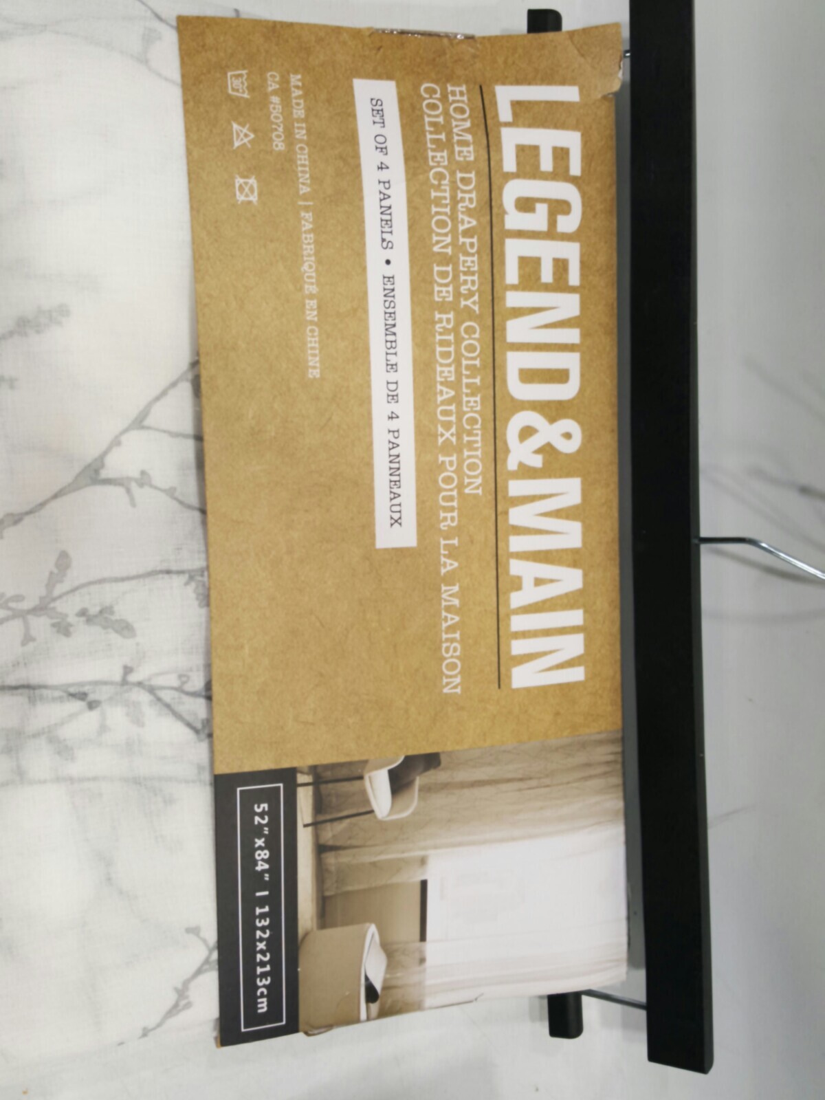 Lite Out LEGEND&MAIN Home Drapery Collection 52″ x 84″Set of 4 Panels, NEW