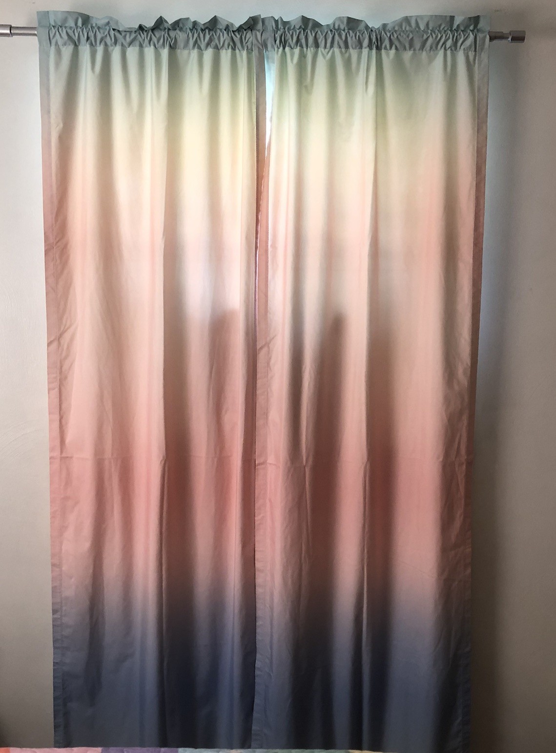 Curtains Rainbow Ombré Blackout 2 Panels 27 in x 84 in Huntington Home