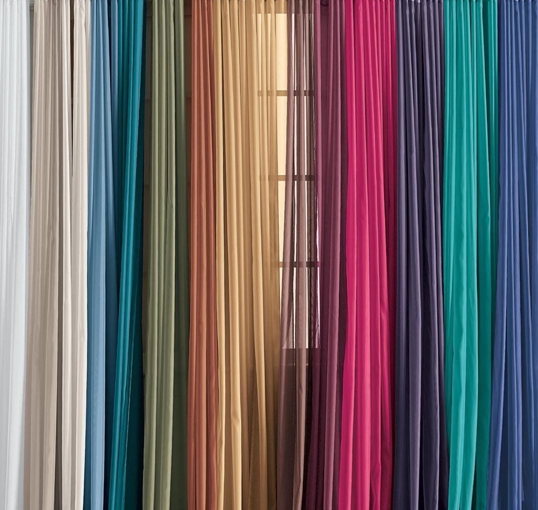 Elegance (2) Panels Sheer Window Curtains Drapes Set 84″ Long Rod Pocket Solid