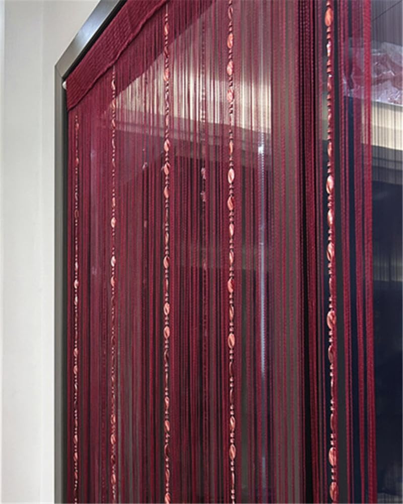 100cmX200cm Decorative Door String Curtain Beads Wall Panel Fringe Window Room D