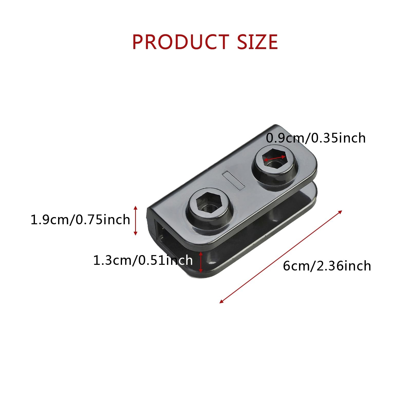 4PCS Black Canopy Replacement Parts,Rectangular Bracket Replacement Connectors,G