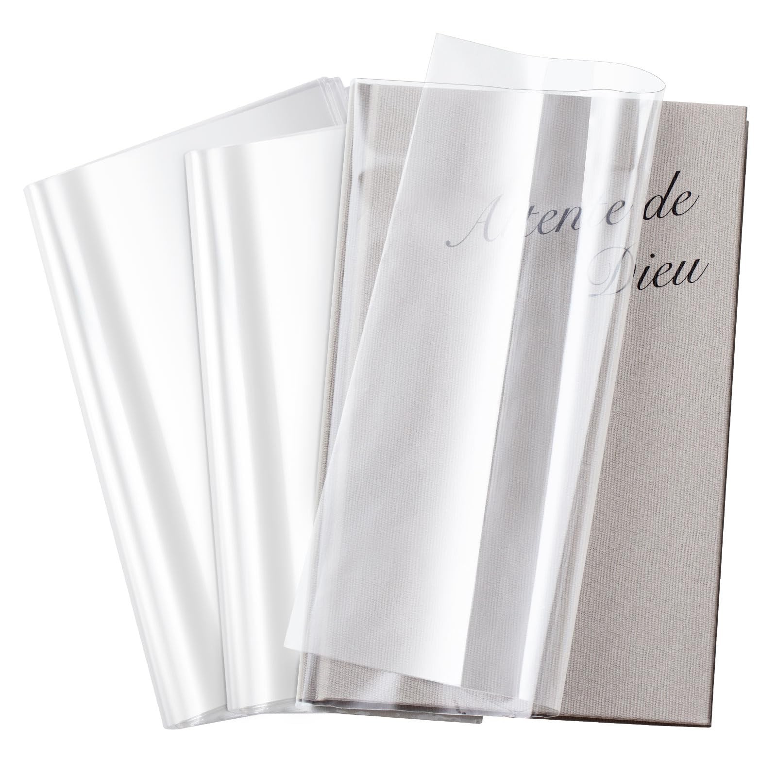 ReliThick 100 Pack Adjustable Clear Book Cover 9.25 x 15″＋8.5 x 15″,
