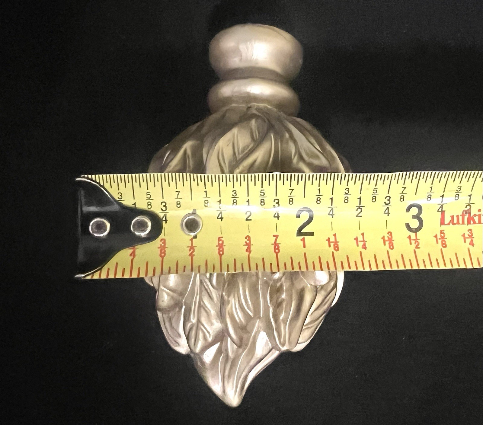 SET OF 2 – Decorative Acrylic Matte Gold Filigree Artichoke Finial