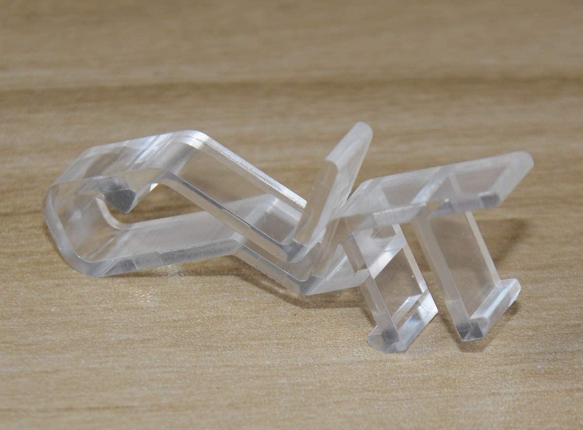 Hidden Channel Valance Clips 1-7/8 Clear 10pcs for Faux & Real Wood Blinds