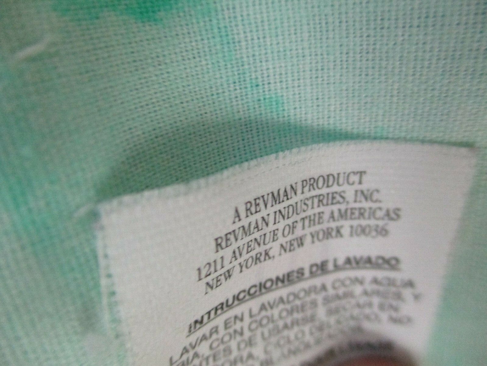 Vtg Revman Window Valance Blue Green Floral Watercolor 17″ H x 34″ L USA