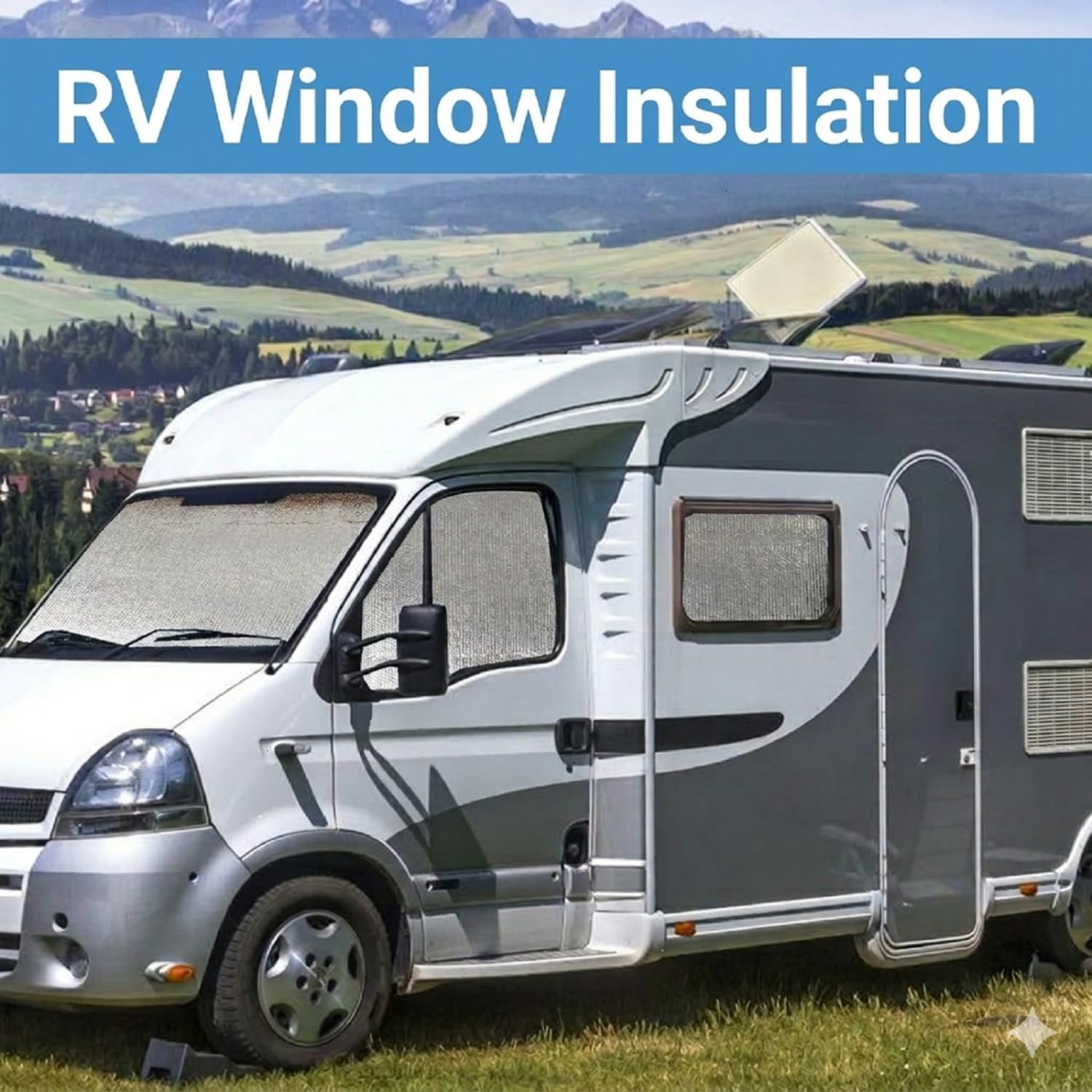 Double Reflective Insulation 48 in X 10 FT RV Window Insulation for Summer Heat