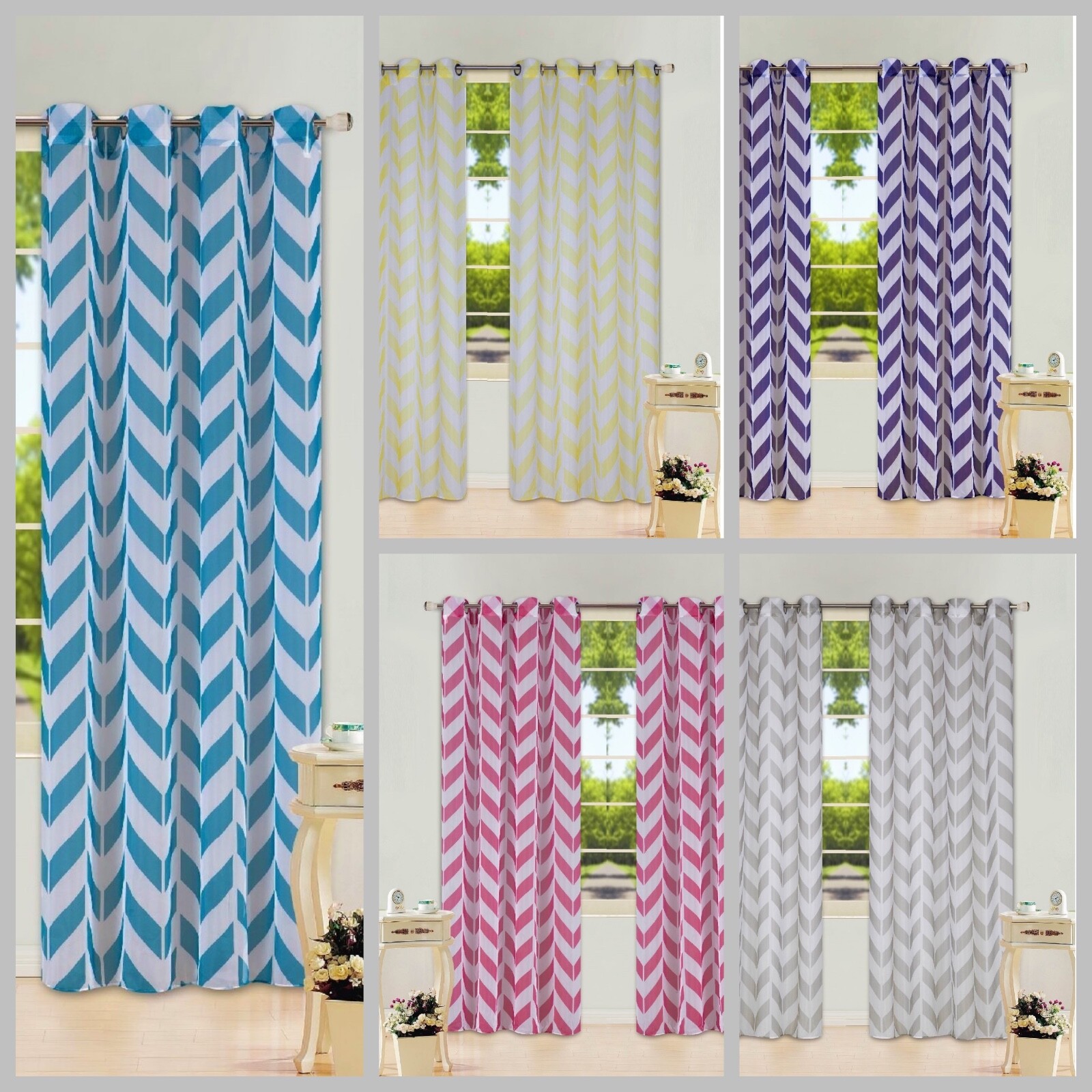 CHIC 1 SINGLE PANEL GROMMET VOILE SHEER WINDOW DRESSING CURTAIN TREATMENT