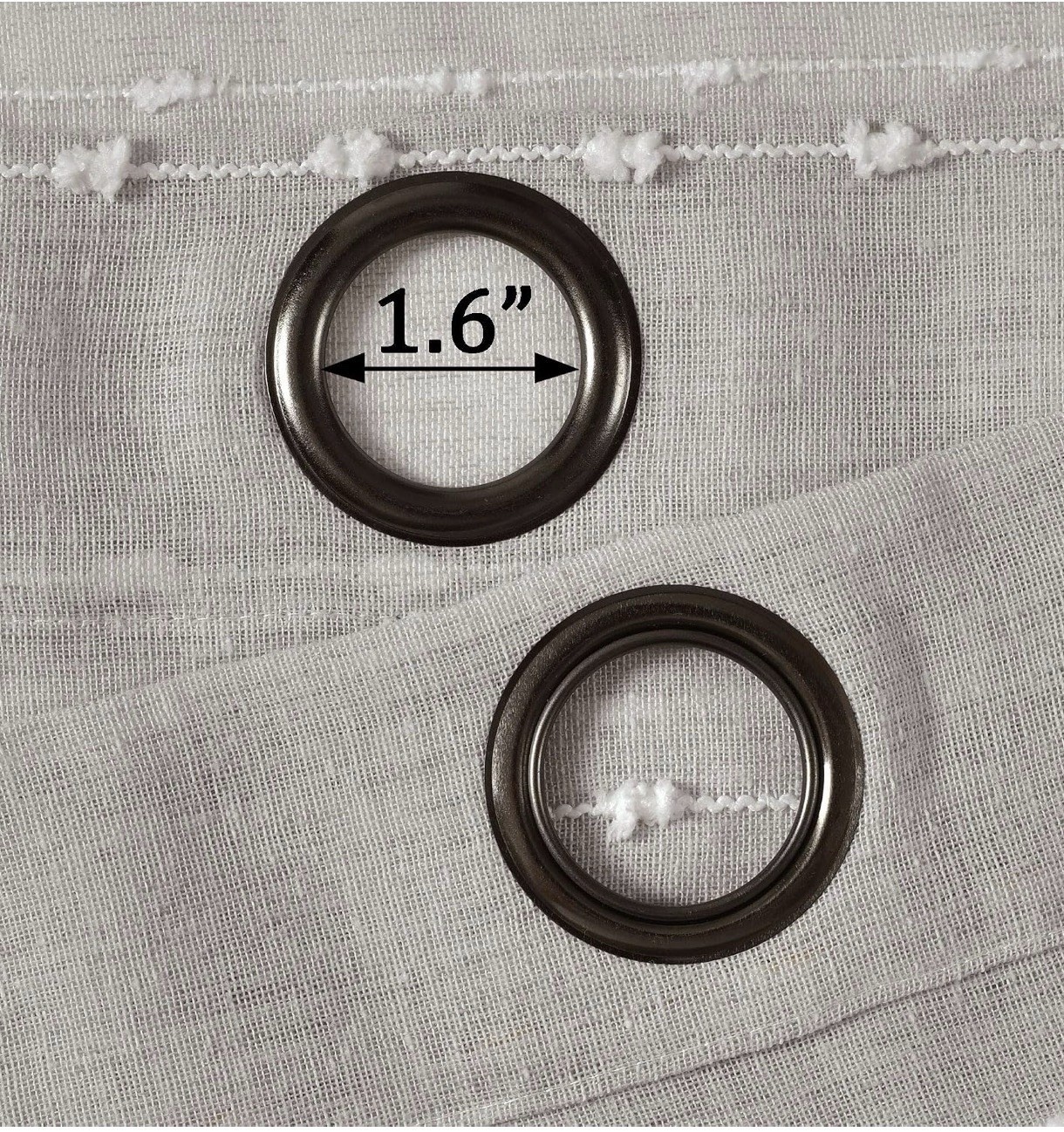 Lush Decor Farmhouse Textured Grommet Sheer Window Size : 38 X 84 Set Of 2