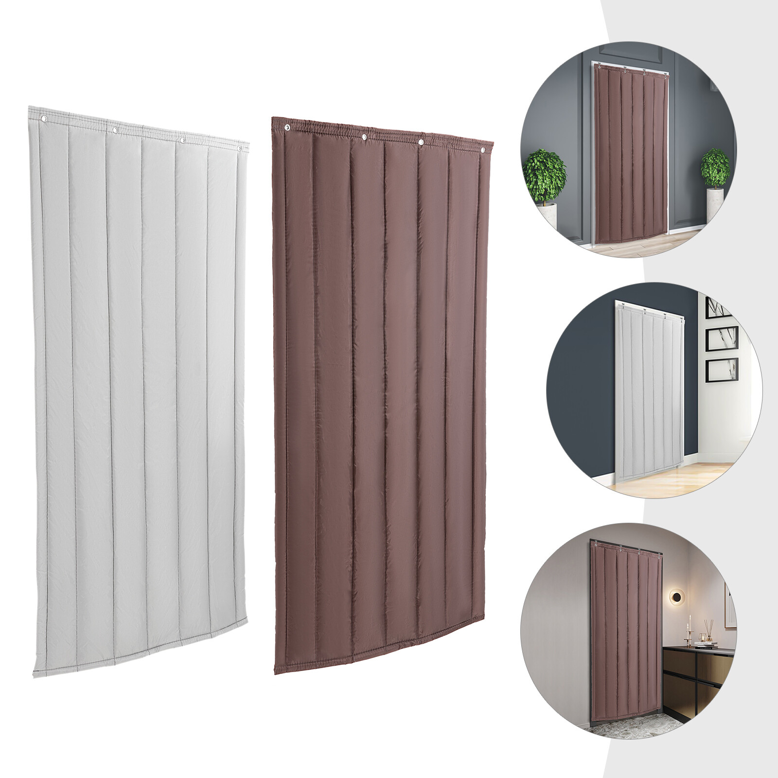 Lightweight Thermal Insulated Door Curtain 39.5″x83″ Winter Doorway Drapes Cover